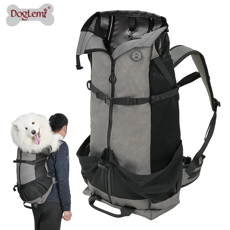 Multifunctional Pet Carrier Backpack, Breathable Mesh Dog Travel Bag for Hiking, Cycling & Outdoor Activities