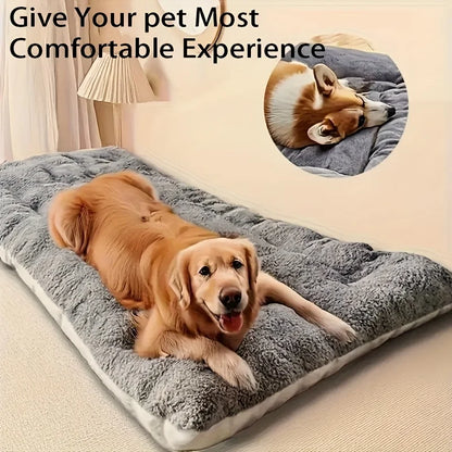 Oversized Cat & Dog Bed, Ultra-Soft Plush Rectangular Sofa Cushion for All Sizes - Bond Well Supplies