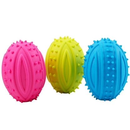 Interactive Hedgehog Dog Chew Ball, Rugby Treat Toy for Puppies & Adult Dogs - Bond Well Supplies
