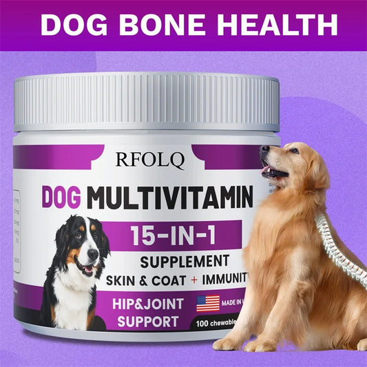 Complete Dog Multivitamin, Healthy Skin & Coat, Joint, Allergy & Digestive Wellness Support - Bond Well Supplies
