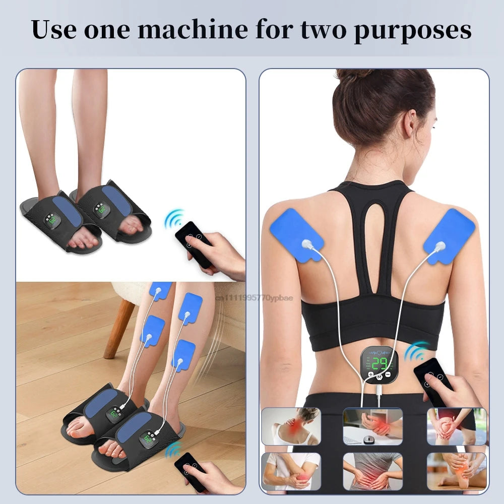 Electric Foot Massager Pad, EMS Muscle Stimulation Device for Foot Relaxation