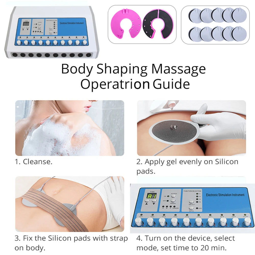 AOKO Professional EMS Muscle Stimulator, Electric Body Massage & Electrostimulation Device