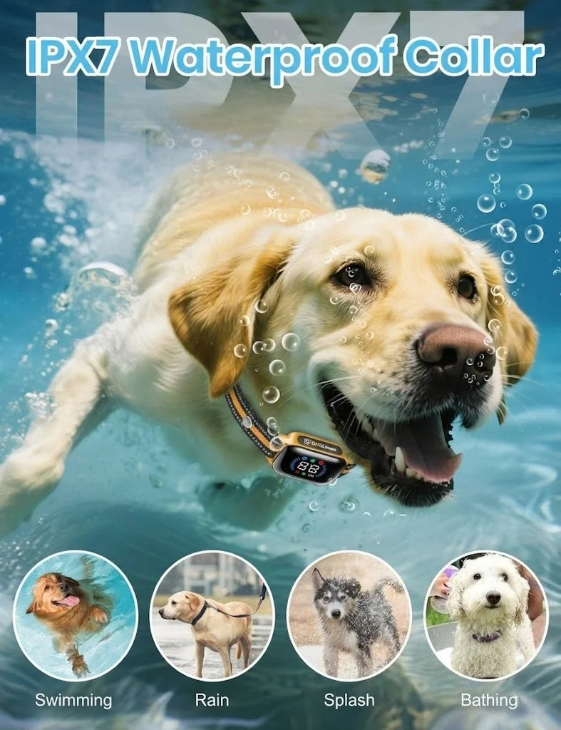 Waterproof Dog Training Collar, 2-in-1 Automatic Anti-Bark & Remote Training Collar for All-Size Dogs - Bond Well Supplies