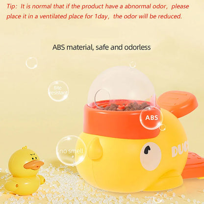Interactive Yellow Duck Dog Puzzle Feeder, Slow Feeding Treat Dispenser Toy with Anti-Slip Bottom for Dogs, Puppies & Cats