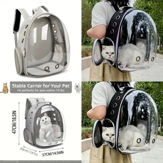 Pet Carrier Backpack for Cats & Small Dogs, Double-Shoulder Capsule Design