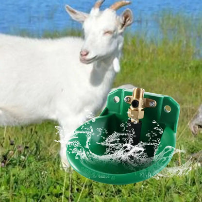 Automatic Livestock Water Drinker Bowl, Copper Valve Feeding Equipment for Sheep, Goats & Cattle - Bond Well Supplies