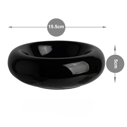 Anti-Tip Ceramic Cat Bowl, Donut-Shaped Food & Water Dish for Cute Home Pet Feeding - Bond Well Supplies