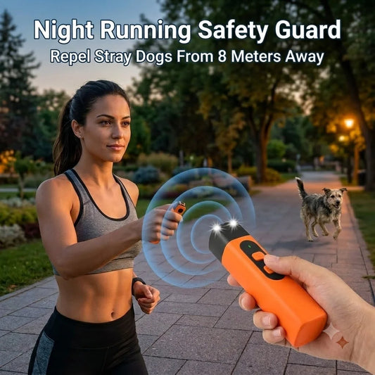 Handheld Ultrasonic Dog Repellent, Portable One-Button Bark Deterrent & Training Device - Bond Well Supplies