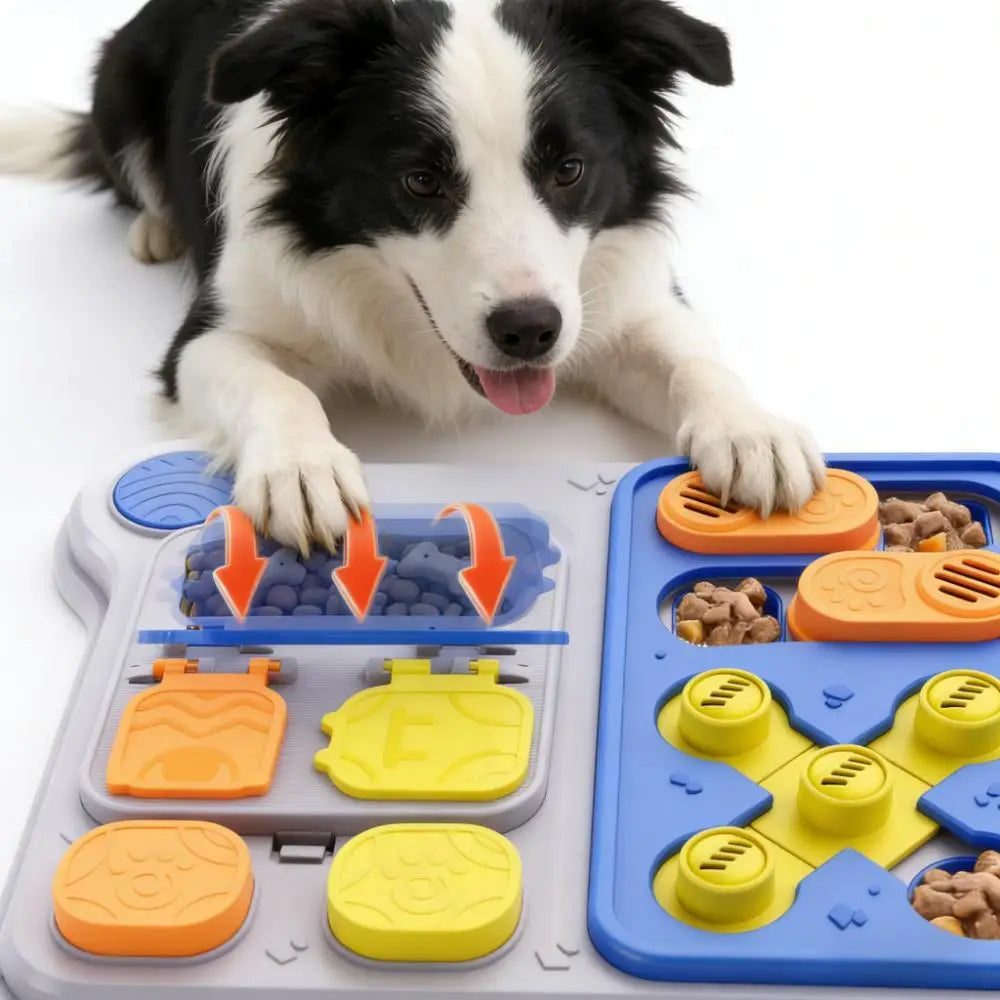 Interactive Dog Puzzle Feeder, Treat Dispensing Toy for Enrichment and Play