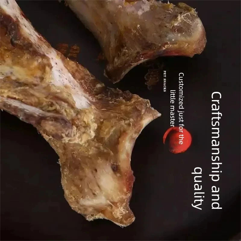 Sheep Fan Bone Dog Chew Toy, Air-Dried Natural Bone Snack for Teeth Cleaning & Training - Bond Well Supplies
