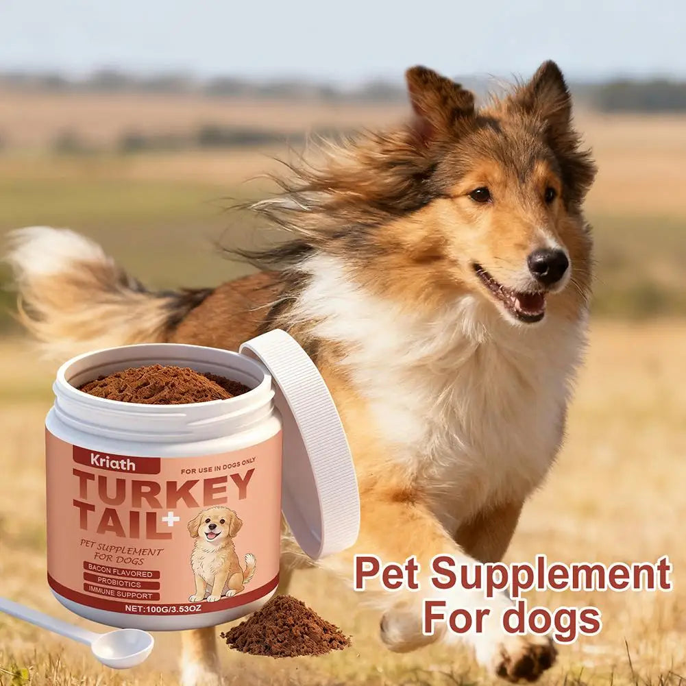 Dog Immune Support Supplement Powder, 100g Daily Wellness Formula for All Breeds - Bond Well Supplies