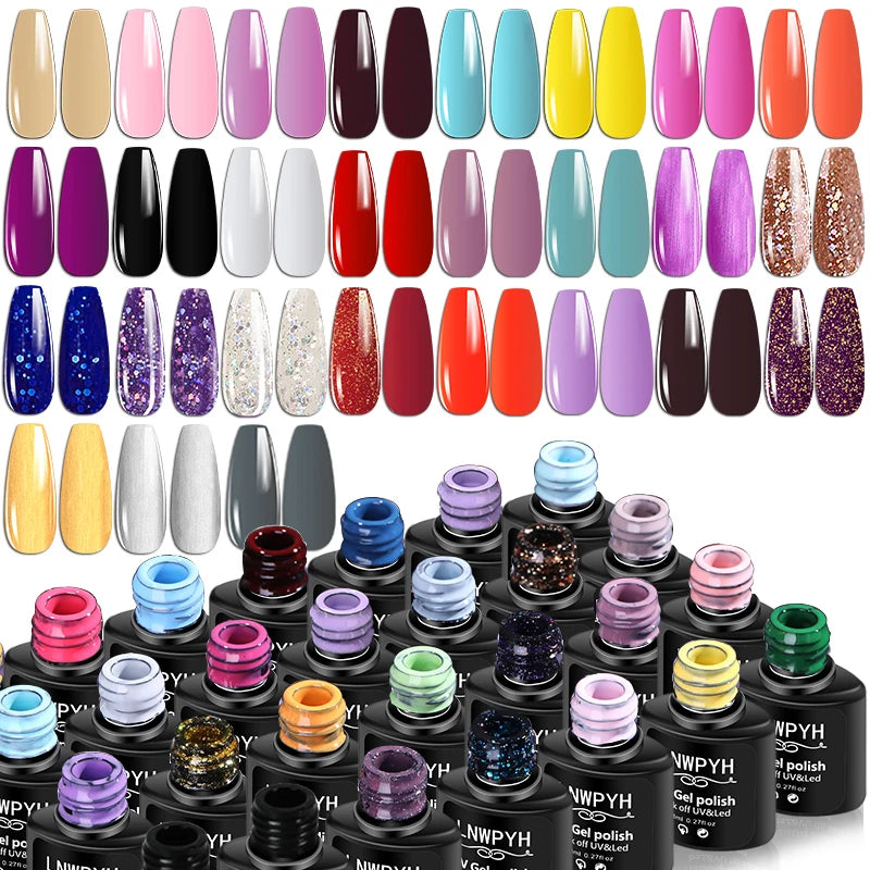 Complete Acrylic Nail Kit, UV Nail Lamp with Poly Gel and Glitter Gels