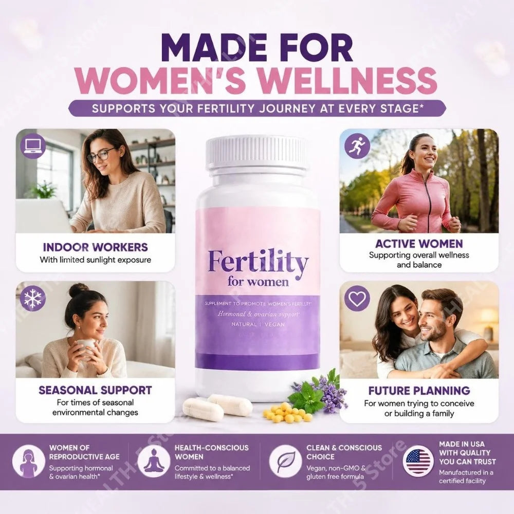 Fertility Vitamins for Women, Myo-Inositol with Methylfolate & Multivitamins, Daily Ovarian & Hormonal Wellness, 60 Count - Bond Well Supplies