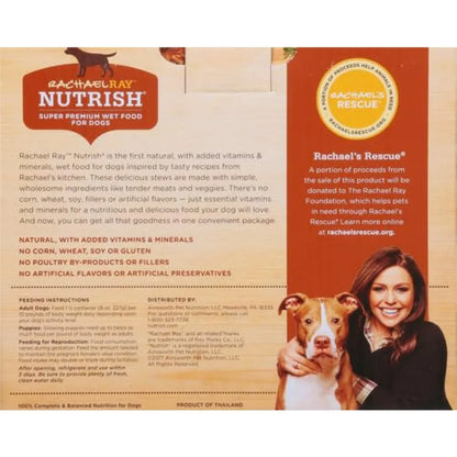 Rachael Ray Premium Natural Wet Dog Food, Savory Favorites Variety Pack, 8 oz Tubs, Pack of 6