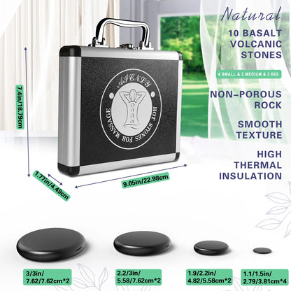 Professional Hot Stone Massage Kit with Temperature-Controlled Heater