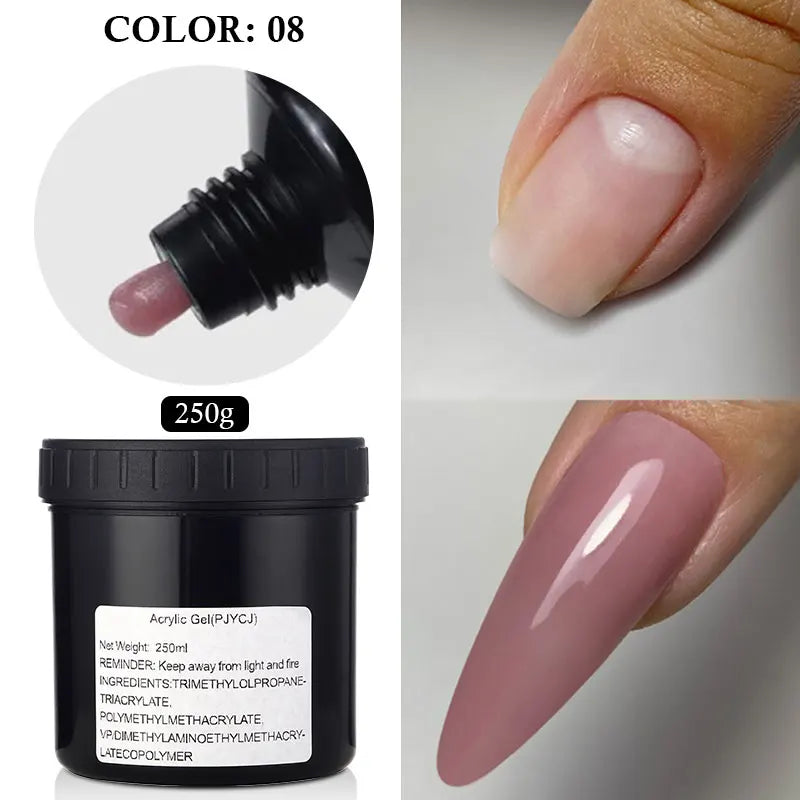 MSHARE 250g Builder Nail Gel, Hard Gel for Nail Extensions, French Nail Art and Sculpting