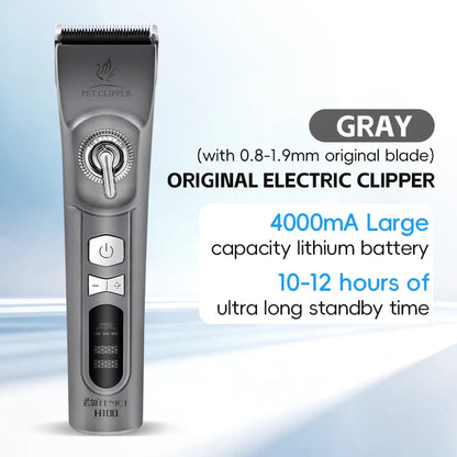 Fenice H100 Cordless Rechargeable Pet Hair Clipper, Low-Noise Dog & Cat Grooming Trimmer