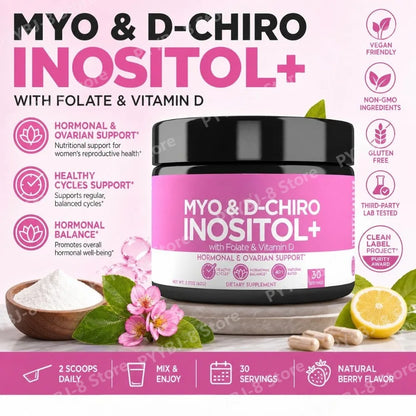 Women's Inositol Capsules, Myo & D-Chiro Inositol 40:1 Ratio with Folate & Vitamin D3, 30 Coun - Bond Well Supplies