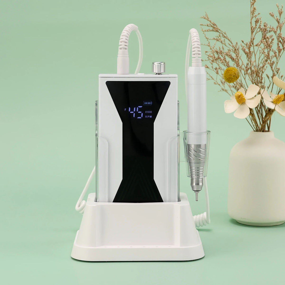 Professional 45000RPM Brushless Nail Drill Machine, Cordless 85W Portable Desktop Electric Manicure Polisher - Bond Well Supplies