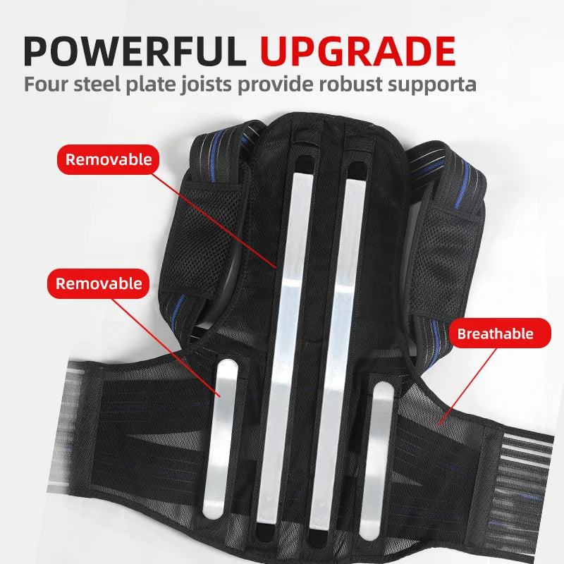 VBOSi Back Support Posture Corrector, Adjustable Design for Men & Women