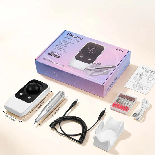 DianaBeauty 45000RPM Electric Nail Drill, Portable Nail Polisher with LCD Display, 1200mAh Rechargeable Batter - Bond Well Supplies