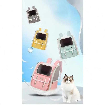 Airline-Approved Cat Carrier Backpack, Foldable Breathable Bag for Travel, Hiking and Vet Transpor
