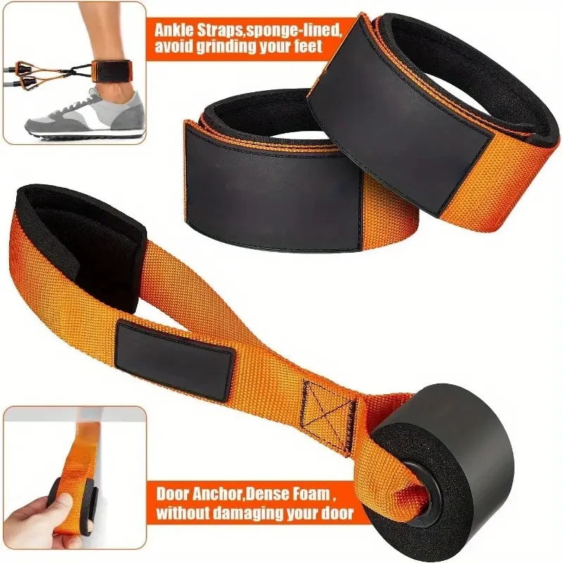 Resistance Strap with Handles, Muscle Training, Strength Building & Home Fitness Exercise Equipment