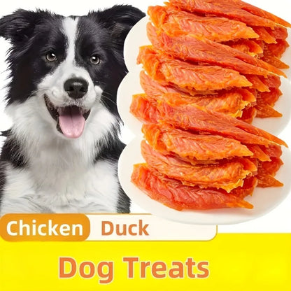 Natural Dried Duck Meat Dog Treats, High-Protein Training Rewards for Small, Medium and Large Dogs