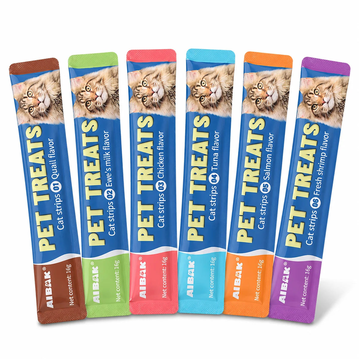 Premium Cat Treat Sticks, Soft Lickable Wet Food Snacks for Adult Cats & Kittens, Multi-Flavor - Bond Well Supplies