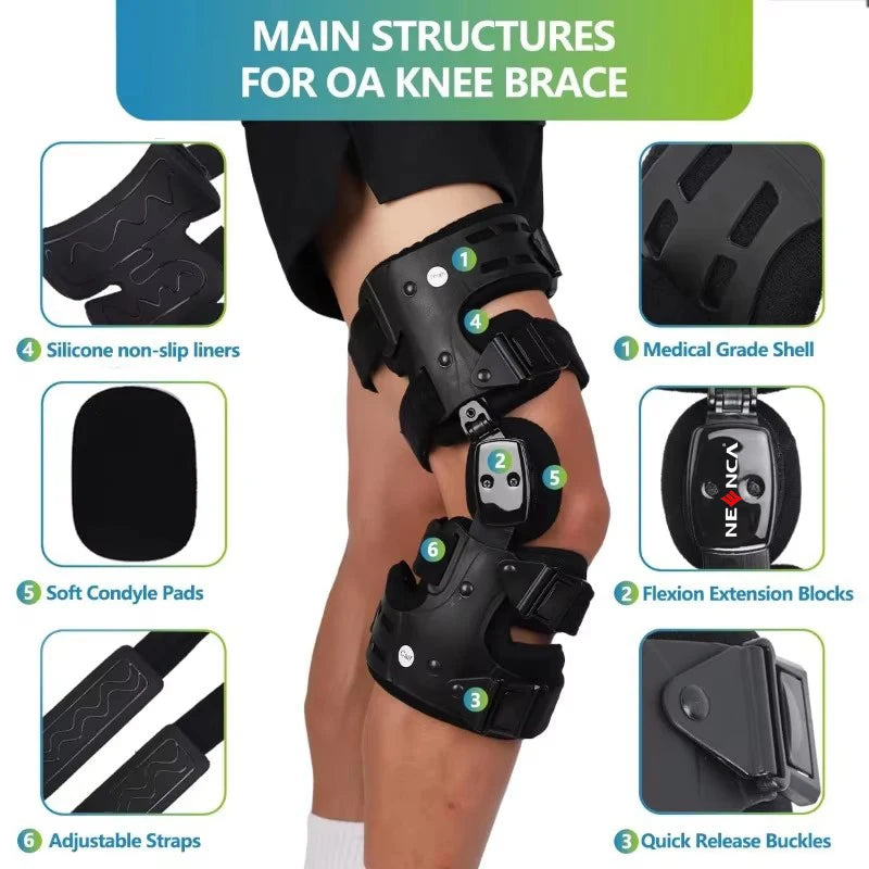 NEENCA Knee Unloader Brace, Adjustable Support for Knee Stability, Joint Care & Daily Activities