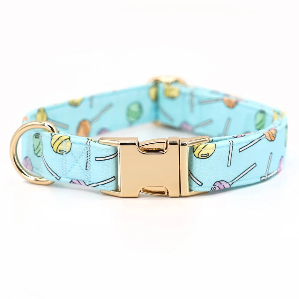 Personalized Dog Bowtie Collar, Lollipop-Inspired Design for Holiday Parties, Birthdays & Pet Gifts - Bond Well Supplies