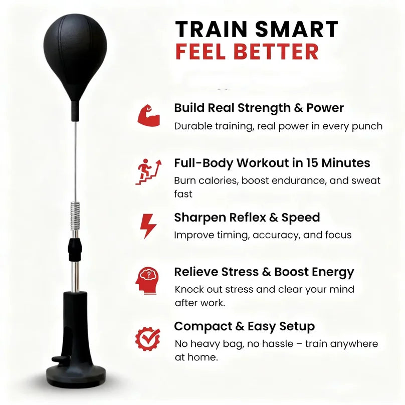 Premium Cobra Reflex Punching Bag, Boxing Agility Training Equipment for Home Fitness