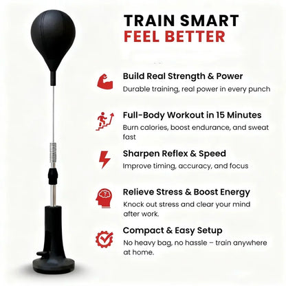 Premium Cobra Reflex Punching Bag, Boxing Agility Training Equipment for Home Fitness