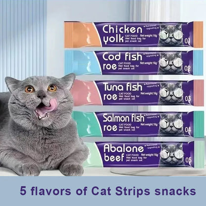 Cat Liquid Treat Variety Pack, 30 Assorted Abalone, Tuna & Chicken Wet Snacks for Young Cats - Bond Well Supplies