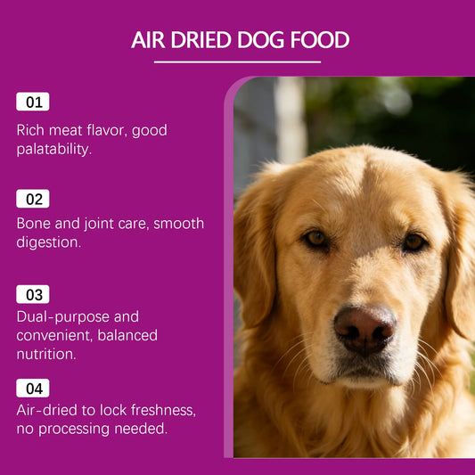 Air-Dried Dog Food 150g, Low-Temperature Turkey Recipe, Balanced Nutrition for Puppies, Adult & Senior Dogs - Bond Well Supplies