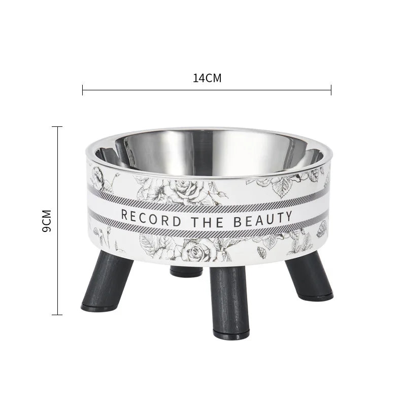 Adjustable Raised Dog Feeder Bowls, Stainless Steel Food & Water Bowls for Small, Medium & Large Dogs - Bond Well Supplies