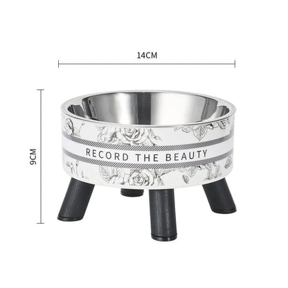 Adjustable Raised Dog Feeder Bowls, Stainless Steel Food & Water Bowls for Small, Medium & Large Dogs - Bond Well Supplies