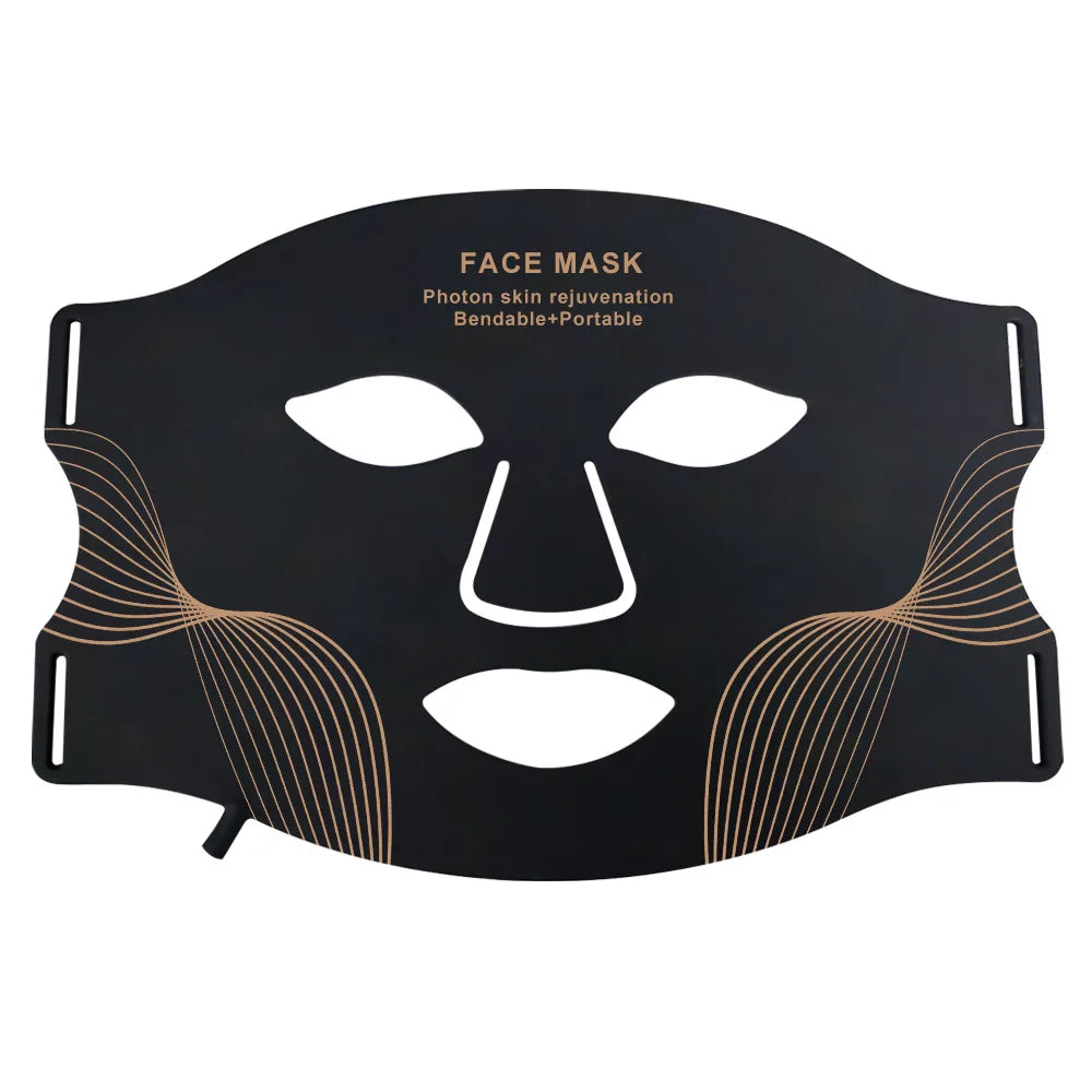 Portable Wireless LED Face & Neck Mask, 7-Color Photon Light Therapy for Facial Skin Care - Bond Well Supplies