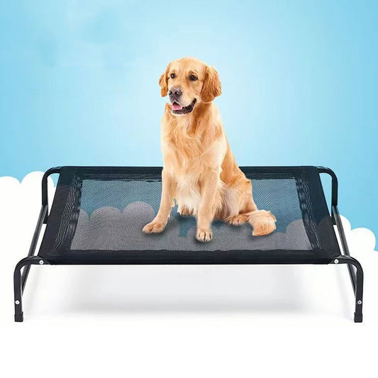Outdoor Elevated Pet Bed, Non-Slip Large Dog Cot with Moisture-Resistant Raised Design - Bond Well Supplies