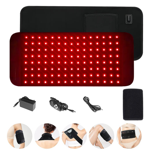 Red & Near-Infrared LED Therapy Pad, Portable Heat Pad for Back, Knees, Hands & Feet - Bond Well Supplies