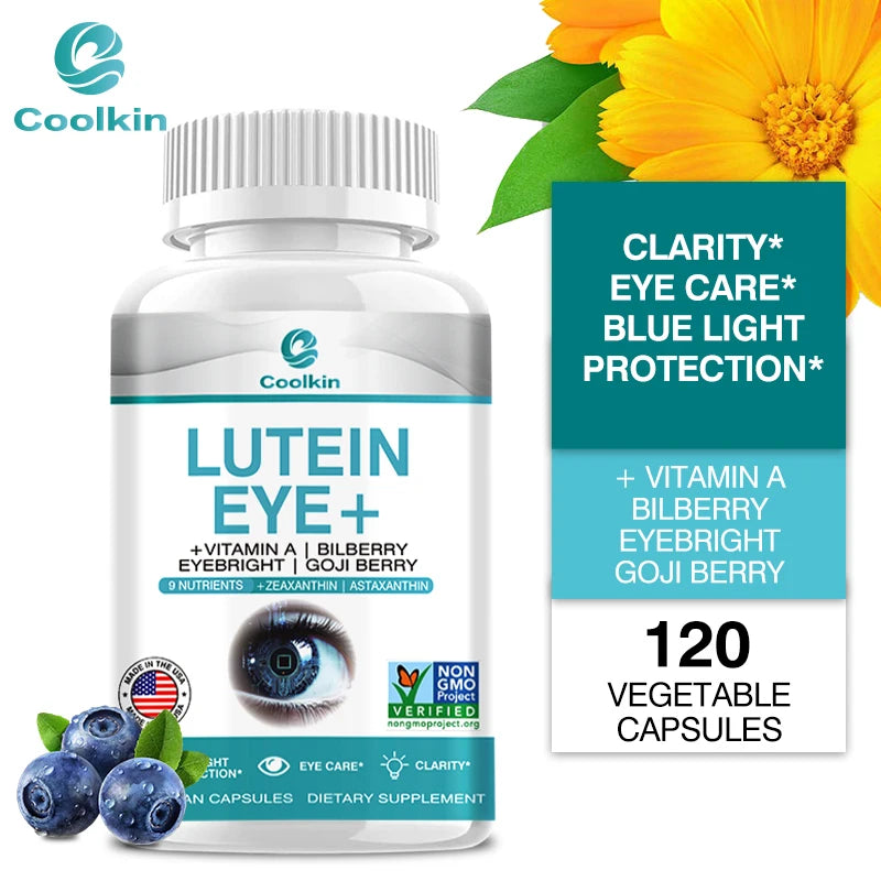 Lutein Eye Support Supplement with Vitamin A, Bilberry, Eyebright & Goji Wolfberry - Bond Well Supplies