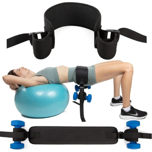 Hip Thrust Dumbbell Belt, Glute Bridge Weight Training Equipment for Home Gym Workouts