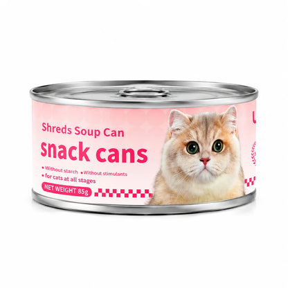 Wet Cat Food 85g Cans, Hydrating Cat Soup Snacks for Kittens, Adult Cats & Daily Feeding - Bond Well Supplies