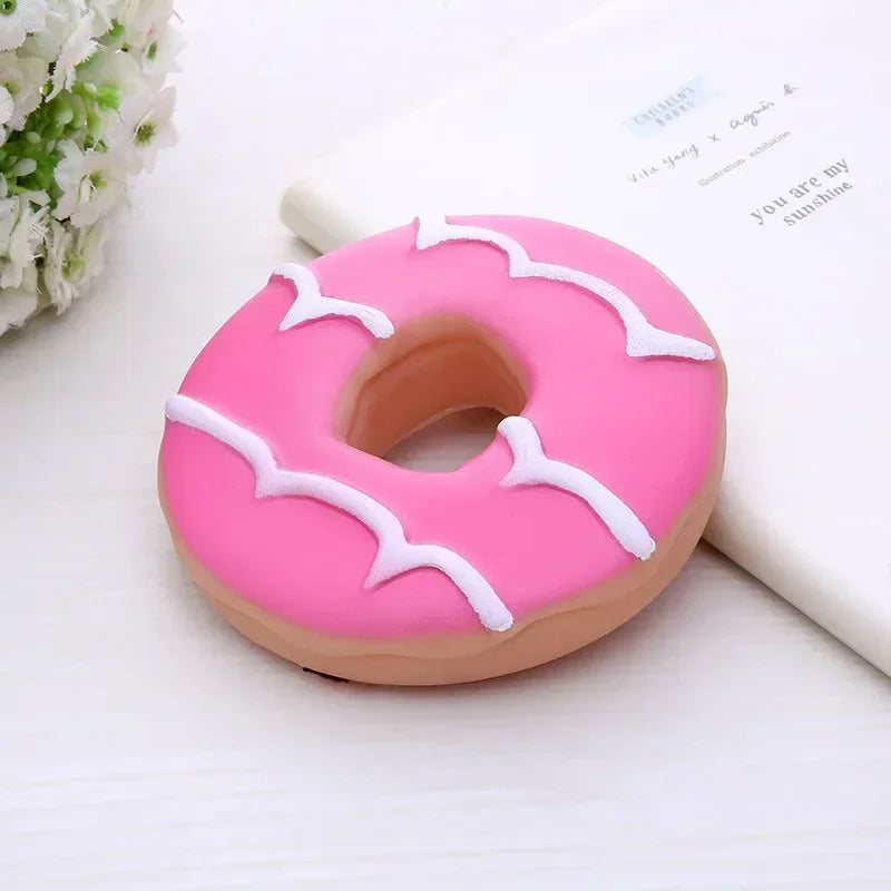 Interactive Latex Dog Chew Toy, Biscuit Cake Shape for Teeth Cleaning & Training - Bond Well Supplies