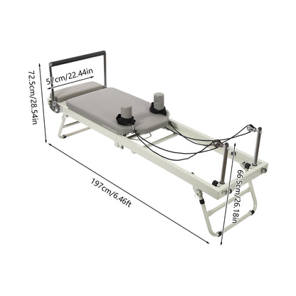 Multifunctional Foldable Pilates Reformer Machine, 120 kg Capacity, Home Yoga & Fitness Exercise Equipment