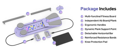 Portable Pilates Reformer Board for Strength, Core Training and Total Body Exercise