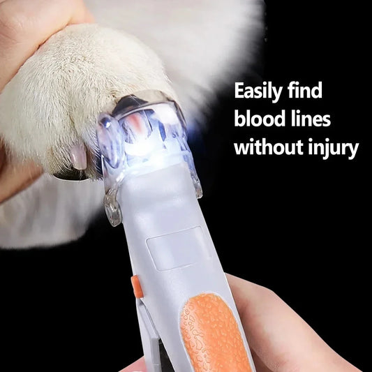 Professional Pet Nail Scissors with LED Light for Safe Dog and Cat Grooming