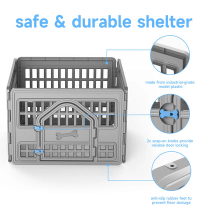 Foldable Plastic Dog Playpen, 4-Panel Pet Exercise Fence for Small & Medium Dogs, Indoor Outdoor