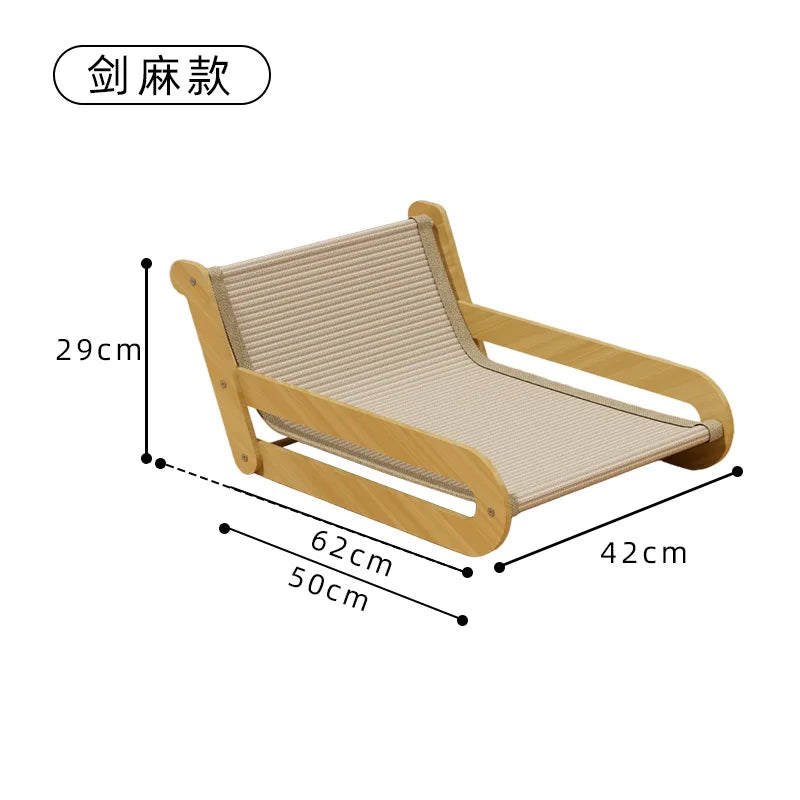 Hemp Rope Cat Scratcher Furniture, Extra-Large Cat Bed & Lounge with Durable Sisal Surface - Bond Well Supplies