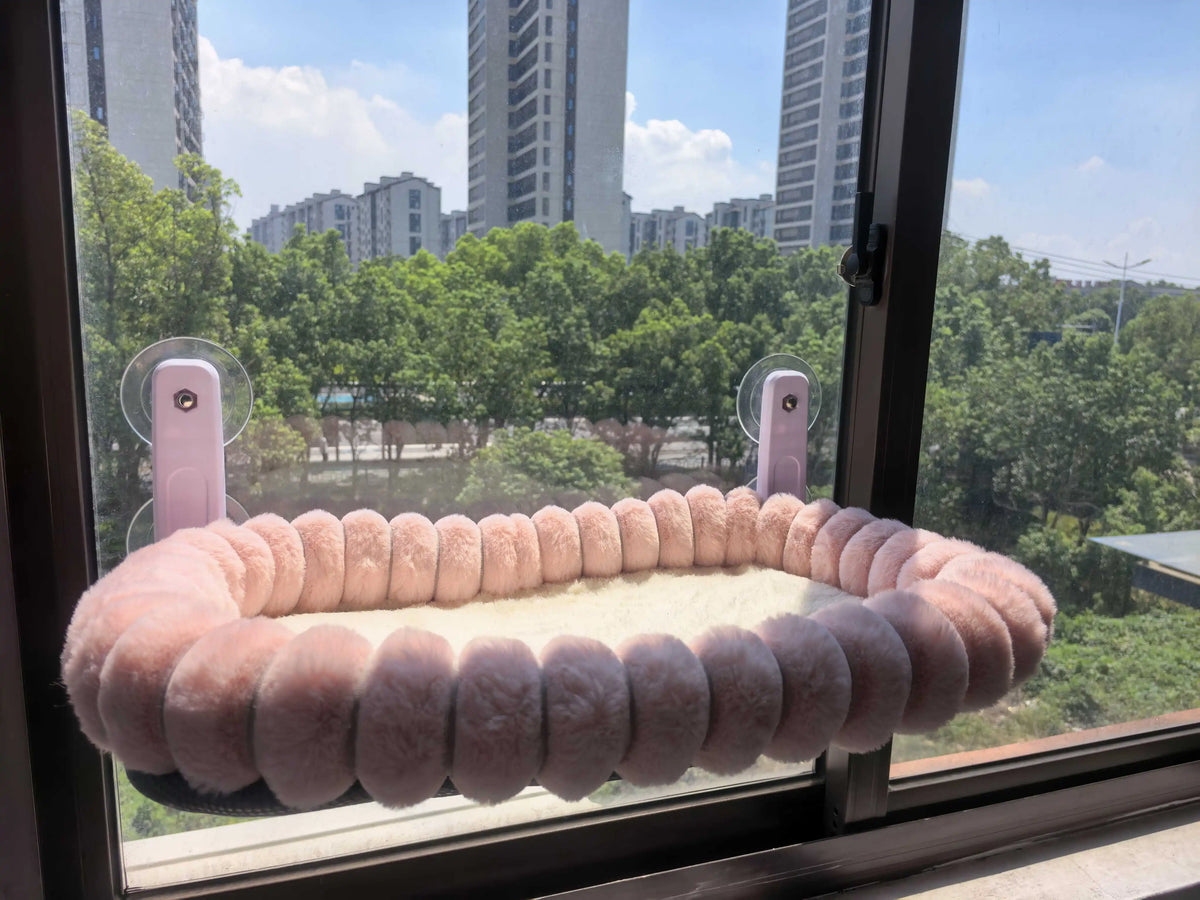 Winter Cat Window Hammock, Foldable Suction Cup Hanging Bed for Sunbathing & Resting - Bond Well Supplies